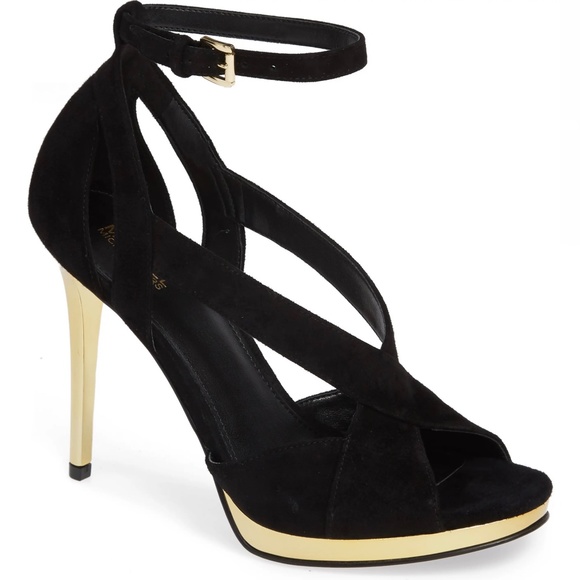 MICHAEL Michael Kors Shoes - MICHAEL KORS Becky Ankle Strap Sandal Heel Pump